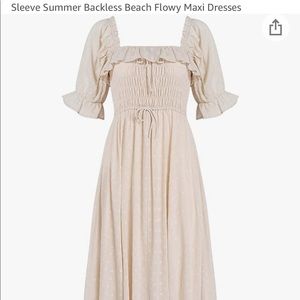 Cream Midi Amazon Dress